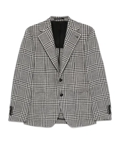 Tagliatore Long Sleeve Casual Jacket In Gray