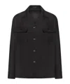 Tagliatore Linen Shirt In Black