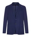 Tagliatore Single Breasted Wool Jacket In Blue