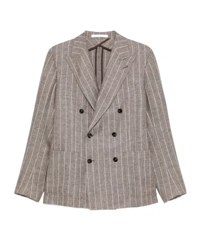 Tagliatore Brown Jackets In Multicolor