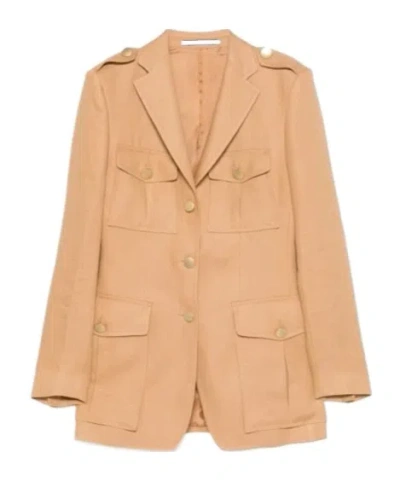 Tagliatore Long Sleeve Casual Jacket In Brown
