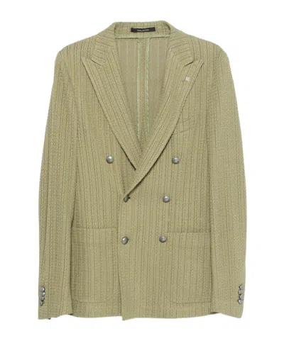 Tagliatore Long Sleeve Casual Jacket In Green