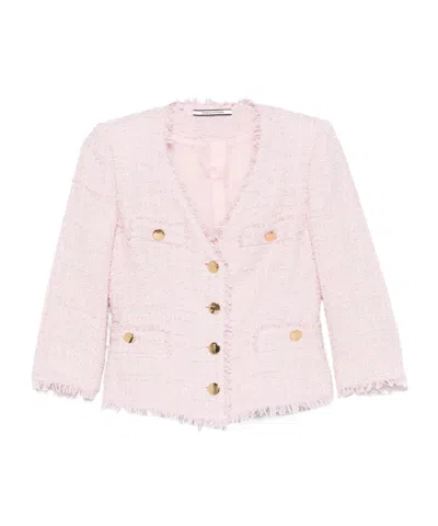 Tagliatore Long Sleeve Casual Jacket In Pink