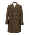 Tagliatore Long Sleeve Coat In Green
