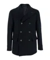 Tagliatore Double-breasted Four-pockets Coat In Black