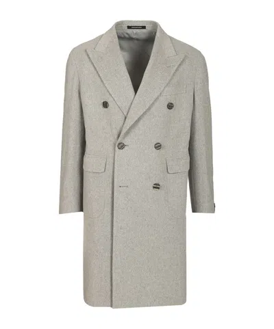 TAGLIATORE DOUBLE-BREASTED PATCH-POCKET COAT