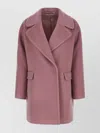 Tagliatore Astrid Double-breasted Flap Coat In Pink