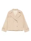 Tagliatore Long-sleeve Double-breasted Jacket In Neutral