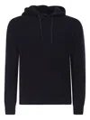 Tagliatore Long-sleeve Hooded Sweater In Black
