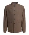 Tagliatore Stand Collar Long Sleeves Front Pockets Coat In Brown