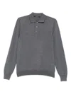 Tagliatore Merinos Polo Manica Lunga In Gray