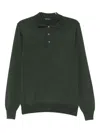 Tagliatore Long-sleeve Polo Shirt In Green