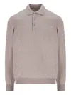 Tagliatore Long-sleeve Polo Shirt In Neutral