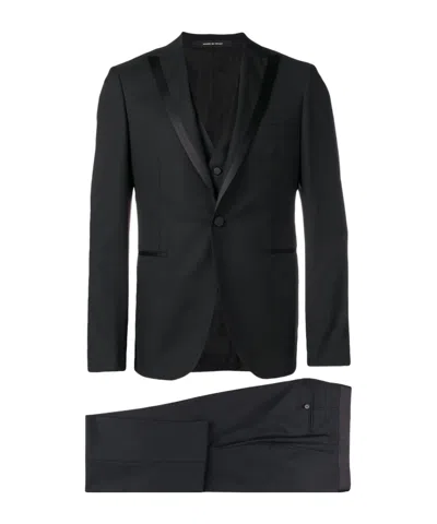 Tagliatore Three-piece Suit In Blue