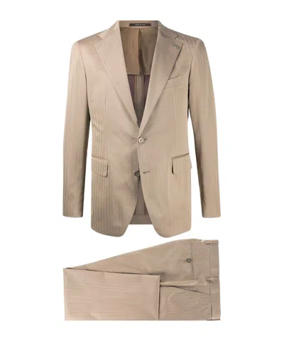 TAGLIATORE LONG-SLEEVED BLAZER AND TROUSERS SET