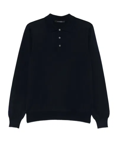 TAGLIATORE TAGLIATORE LONG-SLEEVED BUTTONED POLO SHIRT