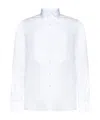 Tagliatore Cotton Tuxedo Shirt In White