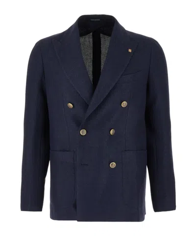 TAGLIATORE TAGLIATORE DOUBLE-BREASTED LONG SLEEVED BLAZER