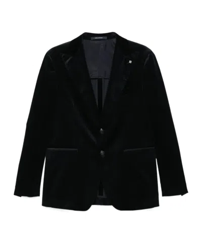 Tagliatore Long-sleeved Casual Jacket In Black