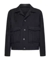 Tagliatore Long-sleeved Casual Jacket In Black