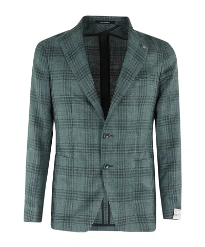 Tagliatore Long-sleeved Casual Jacket In Petrolio