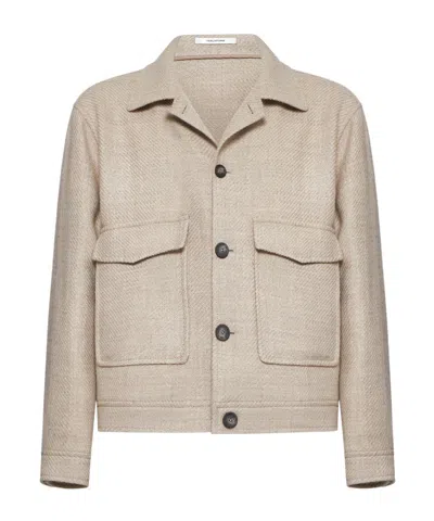 TAGLIATORE TAGLIATORE LONG-SLEEVED BUTTON-UP COAT