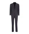 Tagliatore Blue Virgin Wool Tuxedo Suit In Gray