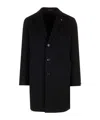 Tagliatore Tailored Coat With Notch Lapel And Pockets In Black