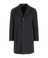 Tagliatore Tailored Coat With Notch Lapel And Pockets In Black
