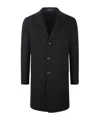 Tagliatore Tailored Single-breasted Coat Featuring Pockets In Black