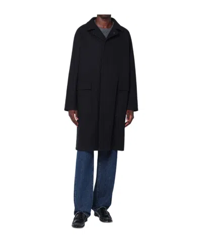 Tagliatore Long-sleeved Coat In Black