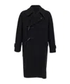 Tagliatore Notched-lapel Coat In Black