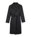Tagliatore Blue Virgin Wool Hendricks Wrap Coat In Black