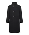 Tagliatore Toggle-front Wool Coat In Black