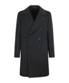 Tagliatore Men Black Double Breasted Buttoned Coat, Xxl Luxury Trench Coats For Men Darveys In Black