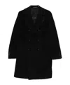 Tagliatore Double-breasted Coat In Black