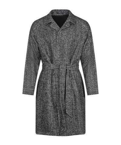 TAGLIATORE TAGLIATORE BELTED WAIST LONG SLEEVED COAT