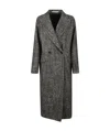 Tagliatore Herringbone-pattern Linden Coat In Black