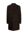 Tagliatore Long-sleeved Coat In Black