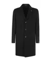 Tagliatore Notched-lapels Single-breasted Coat In Black
