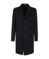 Tagliatore Single-breasted Coat Featuring Back Vent In Black
