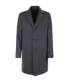 Tagliatore Long-sleeved Coat In Black