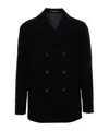 Tagliatore Long-sleeved Coat In Black