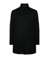 Tagliatore Long-sleeved Coat In Black