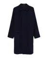 Tagliatore Long-sleeved Coat In Black