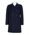Tagliatore Long-sleeved Coat In Blue