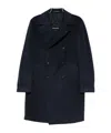 Tagliatore Double-breasted Coat In Blue