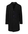 Tagliatore Cappotto Foderato Bruce Medio Nero 70lana 20 Poliam 10 Cachemire Coats Blue In Black