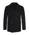 Tagliatore Long-sleeved Coat In Blue