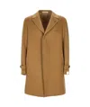 Tagliatore Button-fastening Coat In Brown